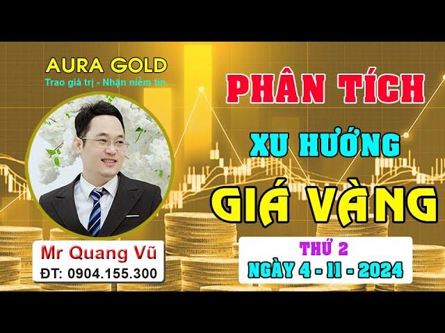 PHÂN TÍCH XU HƯỚNG GIÁ VÀNG NGÀY 4/11/2024 #nhandinhxuhuongvang, #dubaogiavang, #vang