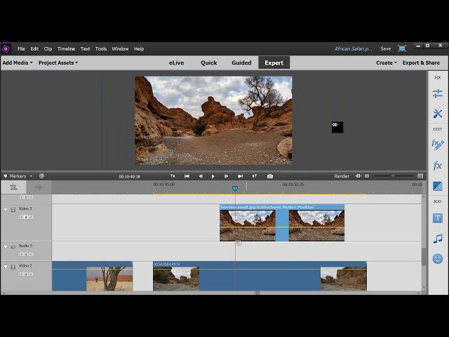 How to animate a still image in Adobe Premiere Elements