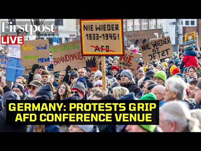 LIVE: Thousands Protest outside Far-right AfD Party Conference in Germany