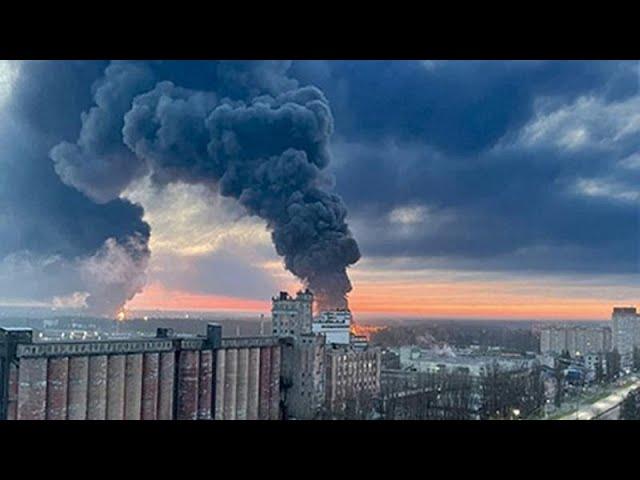 Brjansk: Großbrand in russischem Öldepot