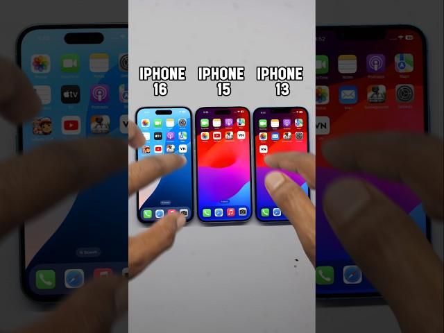 iPhone 16 vs iPhone 15 vs iPhone 13 Speed Test  Who’s the Real King? #shorts #viralvideo