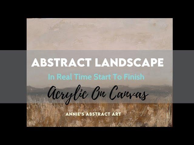 How To Easily Paint An Abstract Landscape Using A Simple Palette With Texture