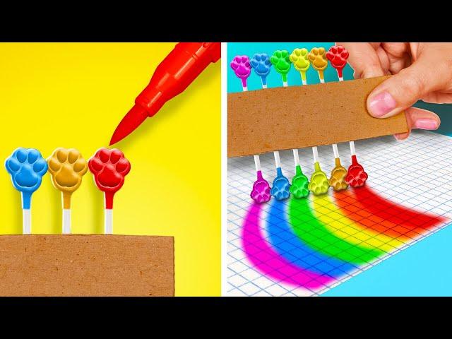 Drawing HACKS & GADGETS  Makeover Your Pets House Like a Pro  Cardboard Crafts by 123GO! Zoo