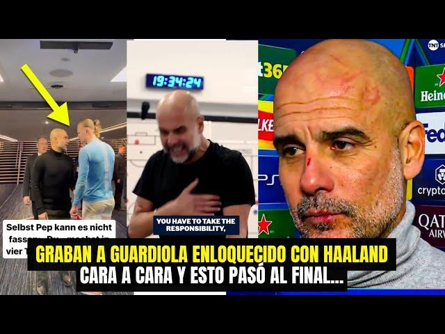 LA VERDAD! GRABAN A GUARDIOLA ENLOQUECIDO CON HAALAND ¿LE PEGÓ? NO VAS A CREER LA REACCIÓN