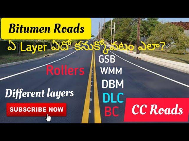 Types of Roads-Different Layers-GSB, WMM, Bitumen Coat