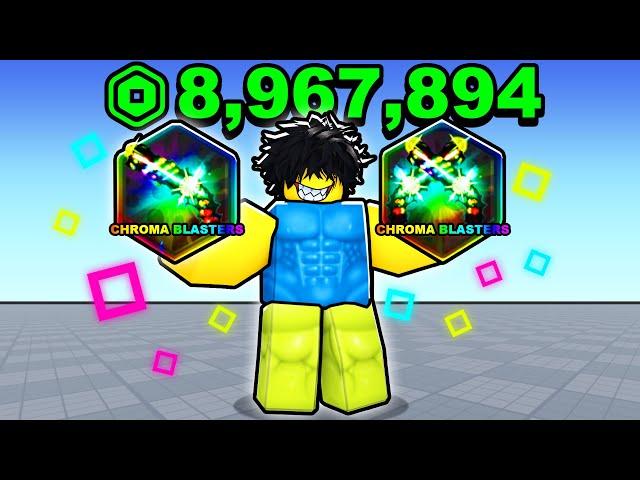 I Spent $4,534,741 For NEW DUAL CHROMA BLASTERS In Blade Ball