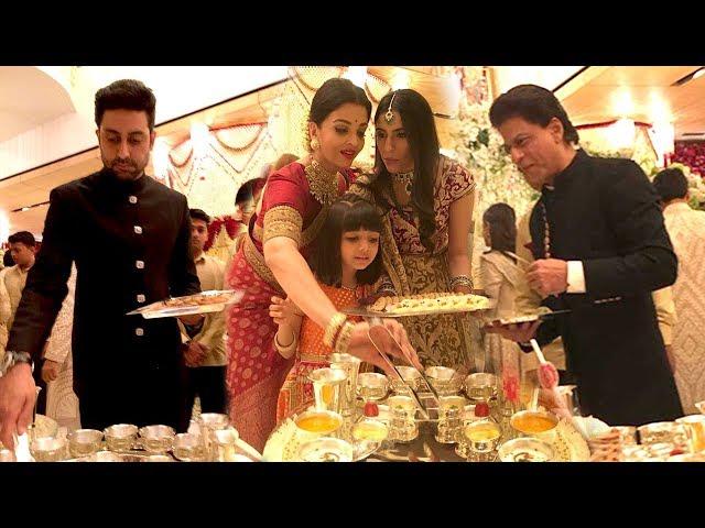 Bollywood Celebs Serving Food At Isha Ambani's WEDDING- SRK,Aishwrya,Abhishekh,Amitabh,Aamir