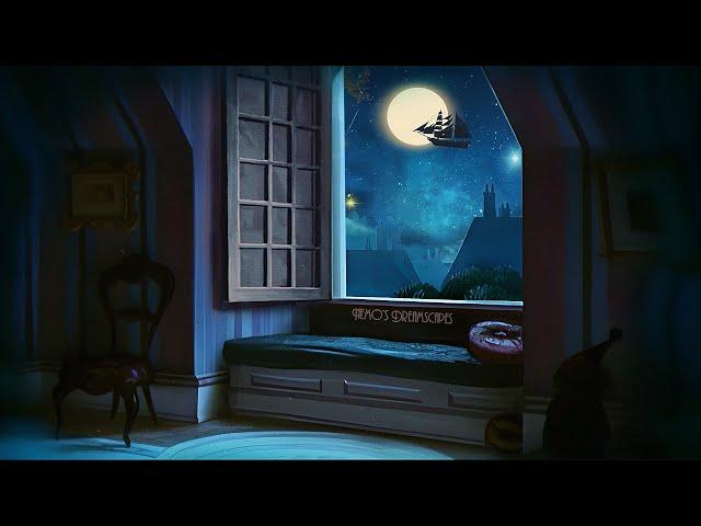 Dreaming of Neverland (Oldies music playing in another room, open window, night ambience) ASMR