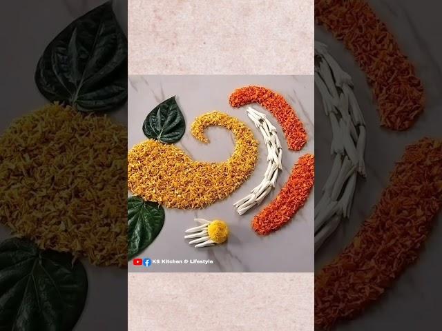 Shree Ganesha Rangoli with Flowers | KS Kitchen & Lifestyle