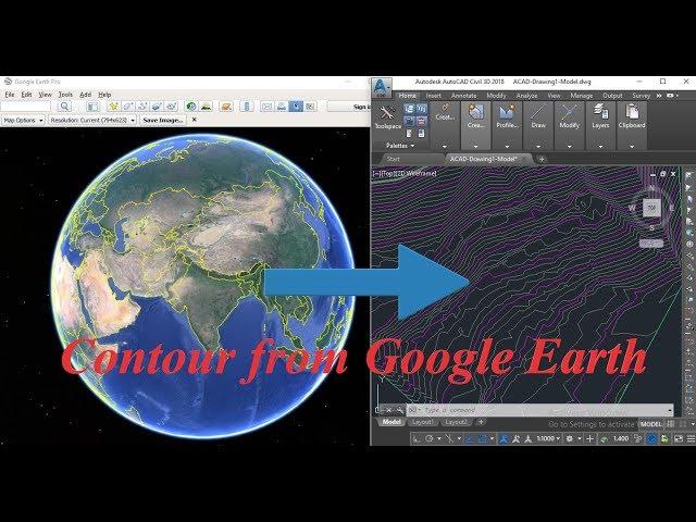 Create Contour from Google Earth to Civil 3D