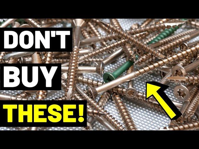 6 TYPES OF SCREWS Every DIYer Needs To Have! (Plus Which Screws NOT TO BUY!)