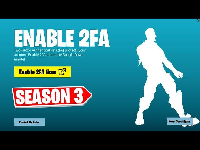 HOW TO ENABLE 2FA IN FORTNITE CHAPTER 3 SEASON 3! (EASY METHOD)