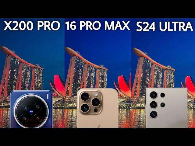 Vivo X200 Pro VS iPhone 16 Pro Max VS Samsung Galaxy S24 Ultra Camera Test