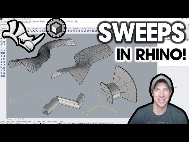 How to Use the SWEEP TOOL in Rhino!