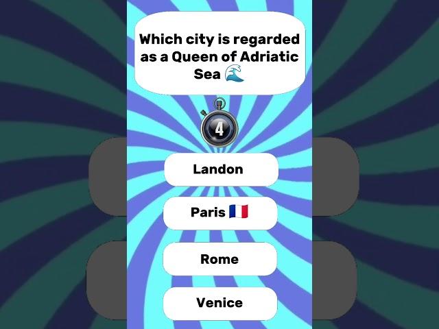 Which city is regarded as a Queen of Adriatic Sea #shorts #englishquiz #trivia