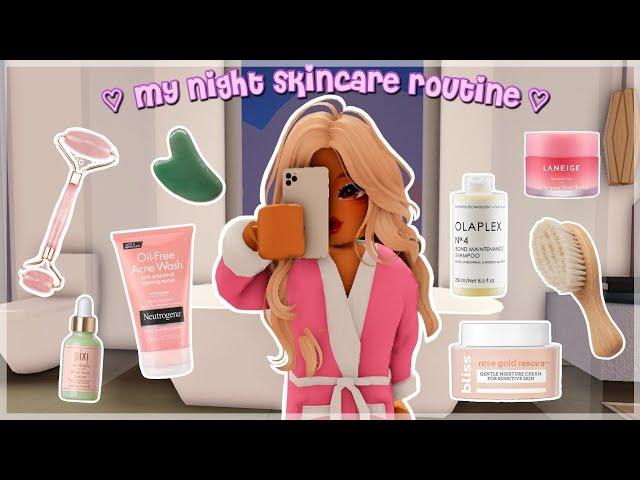 my night skincare routine ₊˚🫧 | berry avenue | roblox