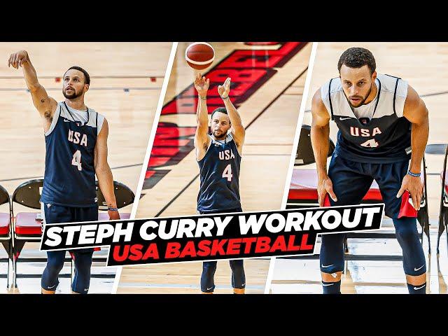 Steph Curry IMPRESSIVE USA Basketball Workout Routine & Shooting Drills