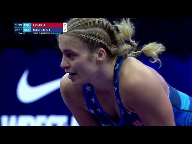 Anhelina LYSAK (POL) vs. Helen louise MAROULIS (USA) | Seniors World Championships 2023 | Bronze Med