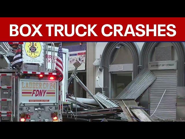 Truck strikes NYC structure, causing collapse | LiveNOW from FOX