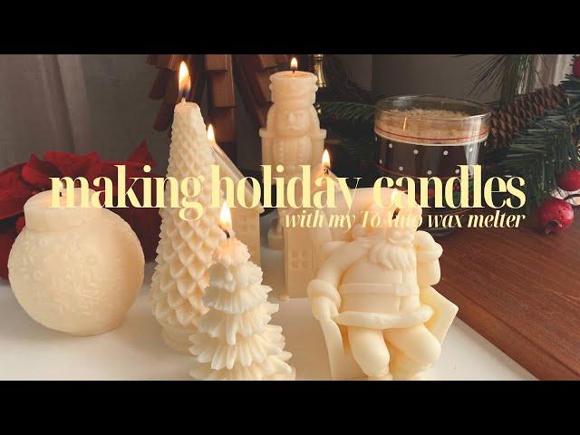 Let's make Christmas Candles | holiday candles at home candle small business with ToAuto wax melter