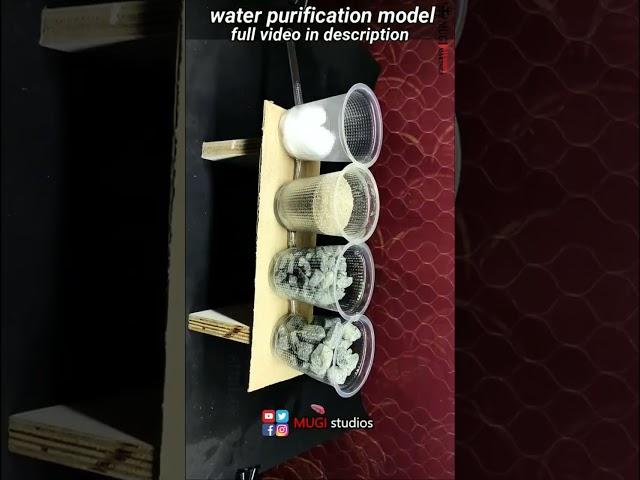 Water Purification Working Model #ScienceProjectIdeas #Easyscienceexperiments #science #diy #shorts