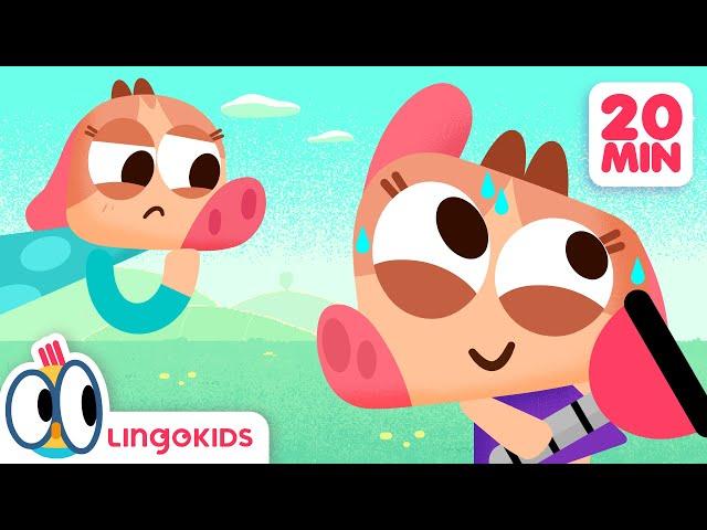 COWY'S LIE  + more BABY BOT episodes | Backyard Tales Cartoons | Lingokids