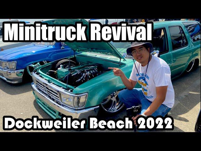 Mini Truck Revival Meet At Dockweiler Beach 2022 2jzgte Lowriders Datsun Nissan Toyota