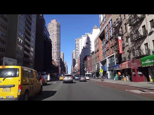 Driving by Lenox Hill in  Manhattan,New York