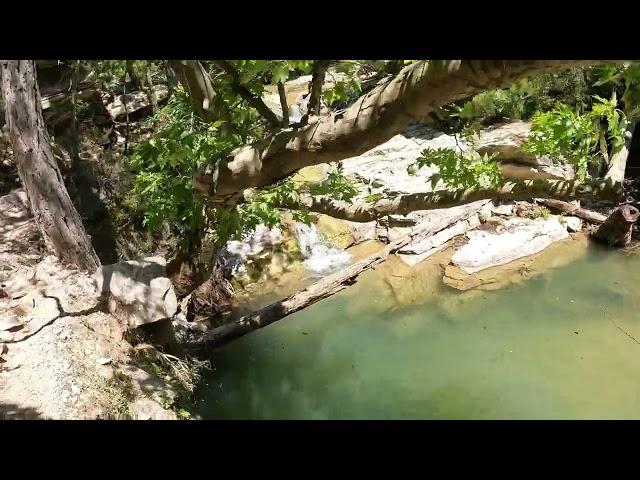 Waterfall above lake Maries