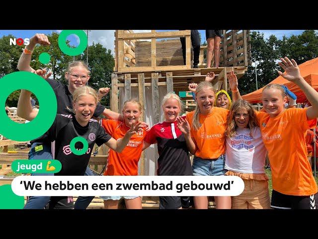 Kinderen timmeren hun eigen olympische dorp