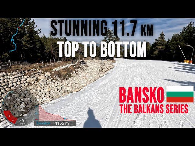 [4K] Skiing Bansko, Stunning 11.7 km Top to Bottom Before the Big Melt, Bulgaria, GoPro Hero11