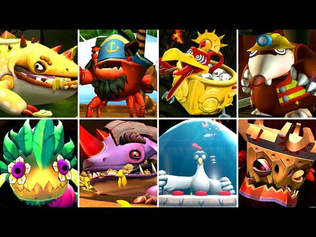 Donkey Kong Country Returns HD - All Bosses (No Damage)