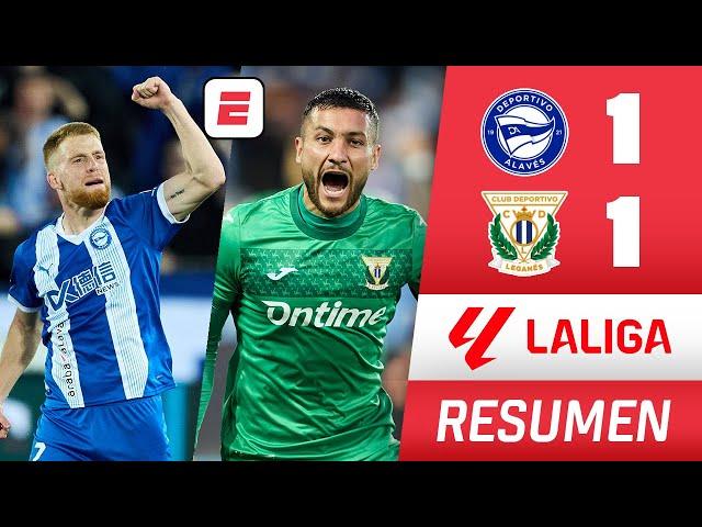 Leganés y Deportivo Alavés empataron 1-1 y siguen en peligro | RESUMEN | La Liga