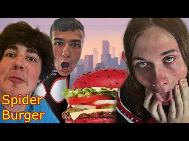 WE TRIED THE SPIDER VERSE MEAL?! (It had ice cream?)