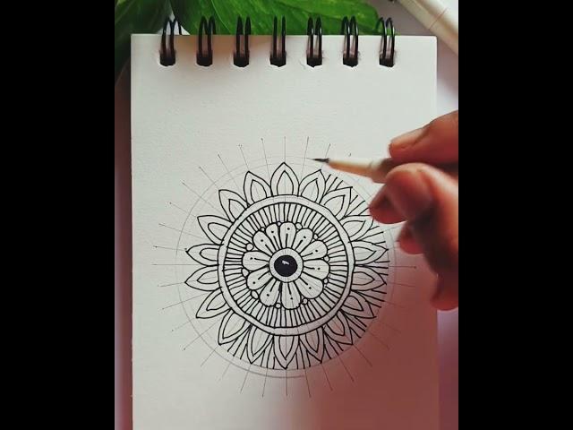 How to draw easy mandala art | mandala art for beginners | round mandala art | meditative drawing