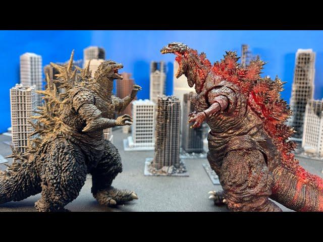 Godzilla Minus One vs Shin Godzilla | ゴジラ vs ゴジラ EPIC STOP MOTION BATTLE!