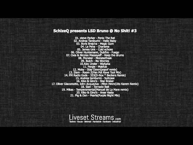 SchizeQ presents LSD Bruno @ No Shit! #3 FULL SET 720p HD - LivesetStreams.com