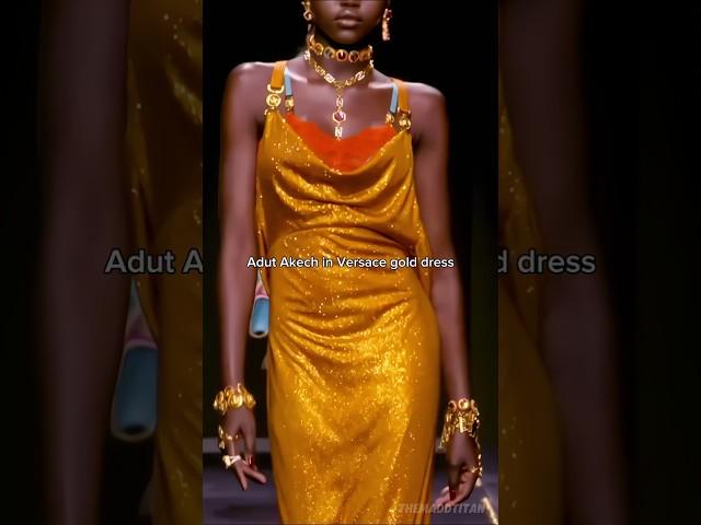 Versace Golden dress on Adut and Anok #shorts #fashion