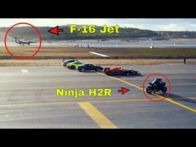 The Ultimate Race Ninja H2R Vs Jet planes & Super Cars