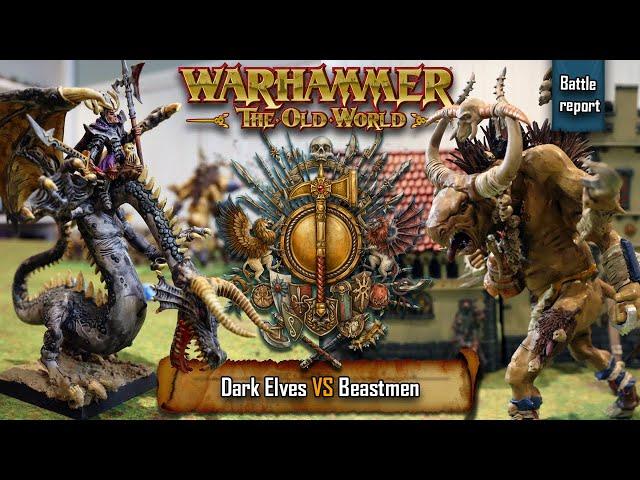 Warhammer The Old World | Dark Elves vs Beastmen Brayherds | BR#03