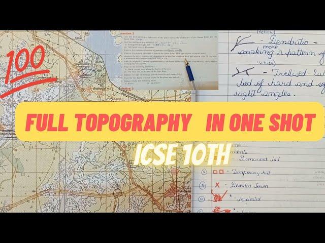 Full Toposheet in One Shot|Class 10 ICSE|geography