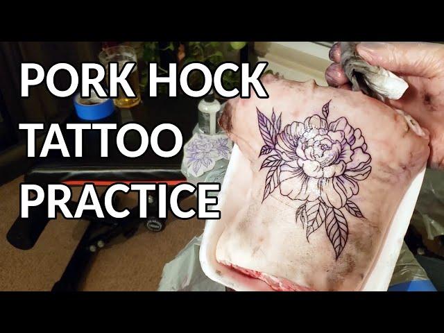 Tattooing #1: Pork Hock Practice