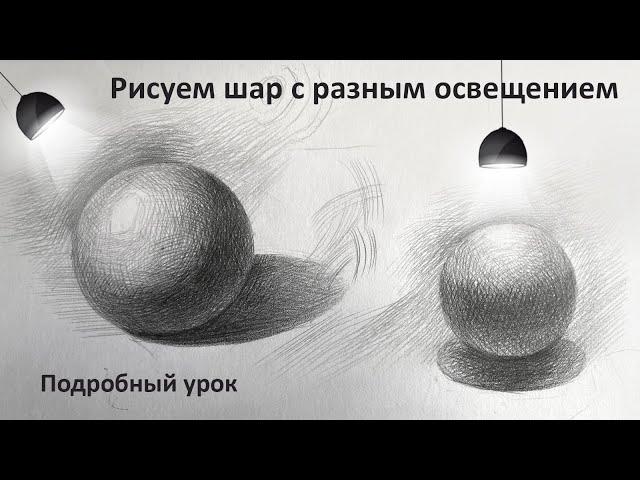 Как нарисовать ШАР (сфера). Построение , штриховка.