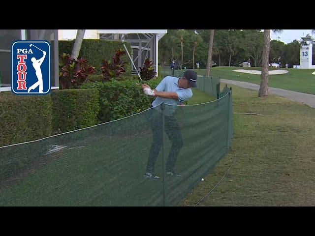 Justin Rose’s INCREDIBLE par save from the FENCE!