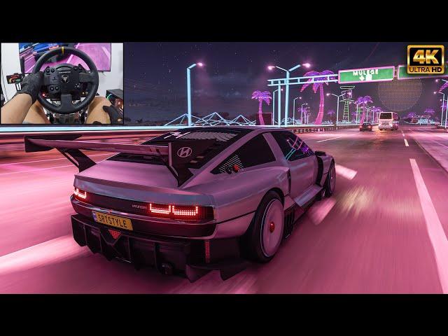 Hyundai N Vision 74 Night Streets - Forza Horizon 5 | Thrustmaster TX - Gameplay