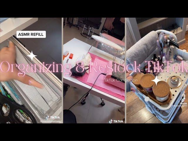 Nail Tech Organization & Restock ASMR  | Compilation