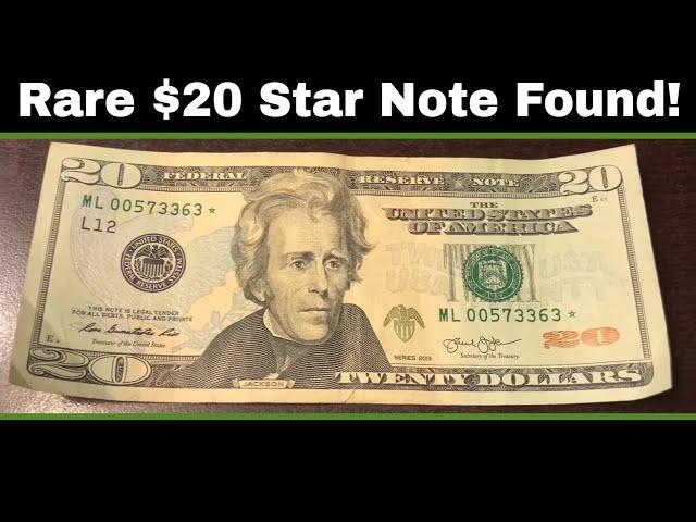 Searching $5,000 in Currency - Rare $20 Star Note Found!