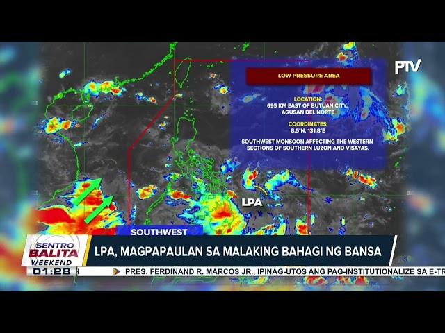 Low pressure area, magpapaulan sa malaking bahagi ng bansa ngayong araw