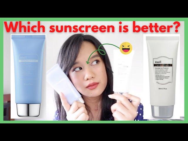 Which Klairs sunscreen is better for Oily Skin? Soft Airy UV Essence VS Mid day Blue UV Shield