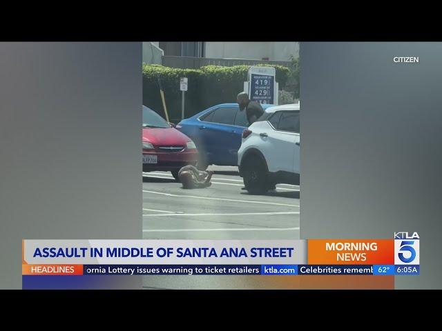 Apparent road rage attack caught on camera in Santa Ana